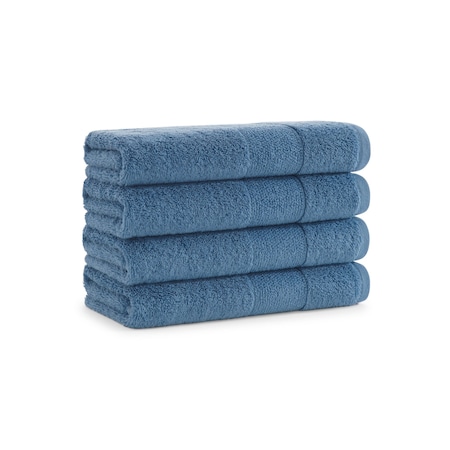 Monarch Brands Turkish Hand Towels, 18in x 32in, Solid , Copen Blue, 4PK PNP-HT-TS-1832-5-4-CBL